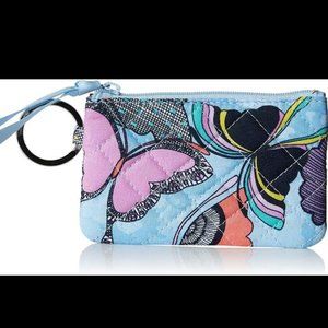Brand New Vera Bradley Women's Cotton Zip Id Case Wallet